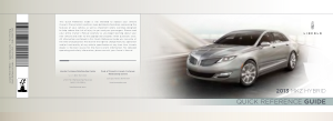 2013 Lincoln MKZ Hybrid Quick Reference Guide